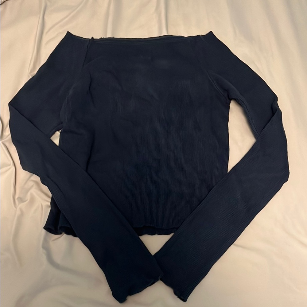 Brandy Melville Navy blue Off the shoulder top
